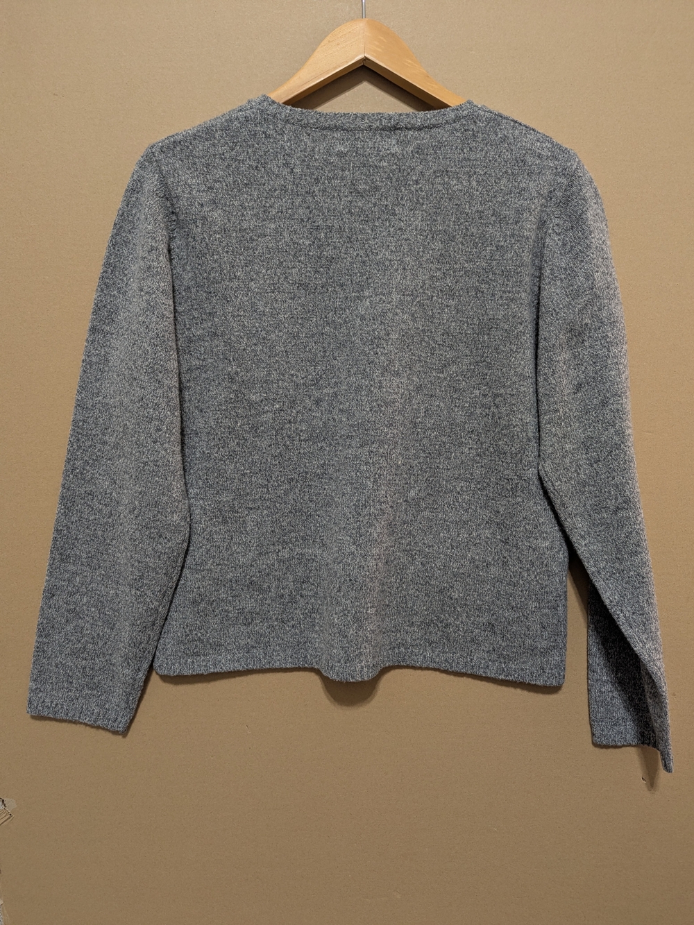 Woolrich Lambswool Cottage Sweater Cabin Charcoal Heather Medium Women's Knit - Picture 2 of 12